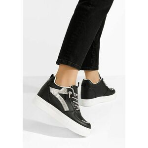 Sneakers dama cu platforma Hara negri imagine