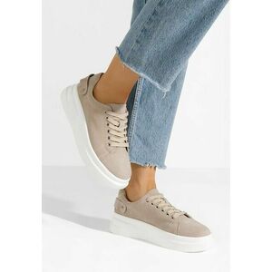 Sneakers dama piele Valonia bej imagine