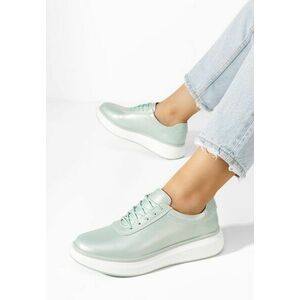 Sneakers dama piele Novina verzi imagine