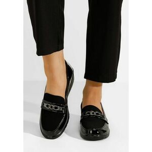 Mocasini dama lacuiti Isofia negri imagine