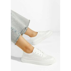 Pantofi casual dama Cynthei albi imagine