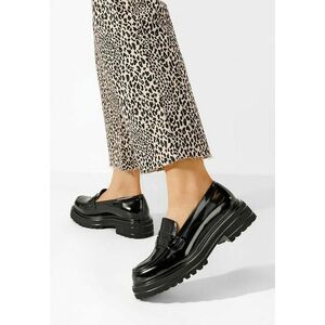Mocasini cu talpa groasa Annette V4 negri imagine