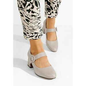 Pantofi cu toc gros Celena kaki imagine