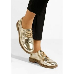 Pantofi dama brogue Cametia aurii imagine