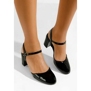 Pantofi cu toc gros Asmita V2 negri imagine