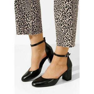 Pantofi cu toc gros Fadivia V2 negri imagine