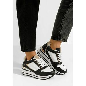 Sneakers dama cu platforma Bienna negri imagine