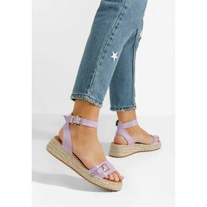 Sandale tip espadrile Zovina lila imagine