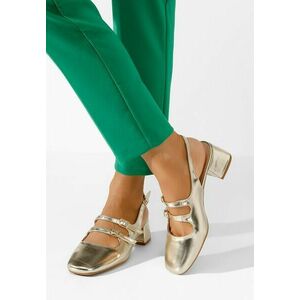 Pantofi slingback Sivida aurii imagine
