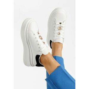 Sneakers cu platformă Caratta albi imagine