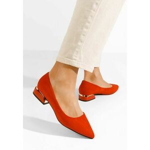Pantofi cu toc mic Bertesa V4 rosii imagine