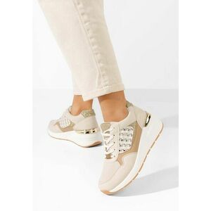Sneakers cu platforma Brynda bej imagine
