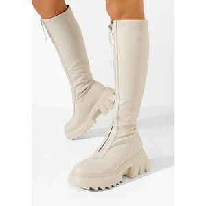 Cizme lungi damă Danika bej imagine