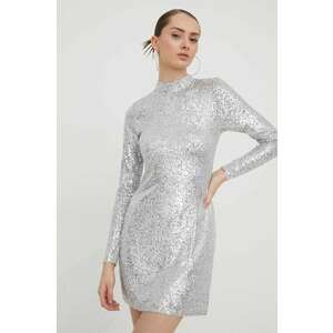 Abercrombie & Fitch rochie culoarea argintiu, mini, mulată imagine