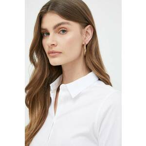 Mos Mosh camasa din bumbac femei, culoarea alb, cu guler clasic, regular imagine