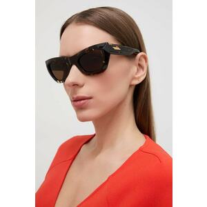 Bottega Veneta ochelari de soare femei, culoarea maro BV1251S imagine