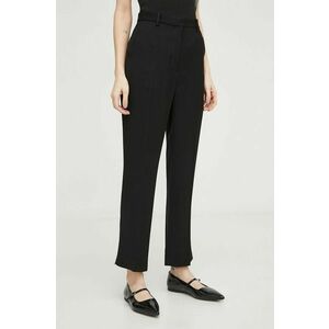 Day Birger et Mikkelsen pantaloni femei, culoarea negru, drept, high waist imagine