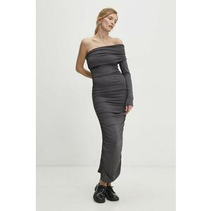 Answear Lab rochie culoarea gri, maxi, mulată imagine