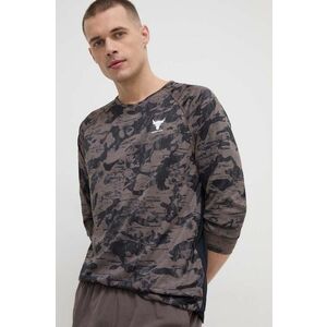 Under Armour longsleeve de antrenament Project Rock culoarea gri, modelator imagine