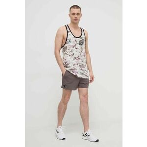 Under Armour pantaloni scurți de antrenament Project Rock culoarea maro imagine