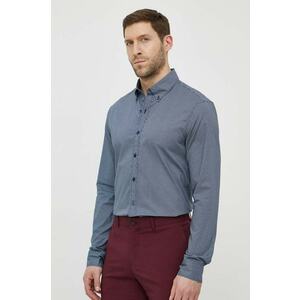 Michael Kors camasa barbati, culoarea albastru marin, cu guler button-down, slim imagine