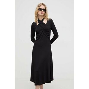Bruuns Bazaar rochie culoarea negru, midi, dreaptă imagine