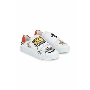 Kenzo Kids teniși din piele copii culoarea alb imagine