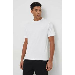 New Balance tricou din bumbac barbati, culoarea alb, cu imprimeu imagine