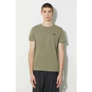 Alpha Industries tricou din bumbac Basic T Small Logo culoarea verde, uni 188505.11-green imagine