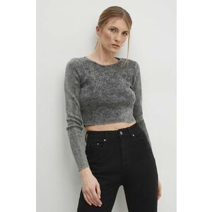 Answear Lab longsleeve femei, culoarea gri imagine