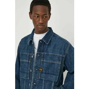 G-Star geacă din denim bărbați, culoarea bleumarin, de tranziție imagine