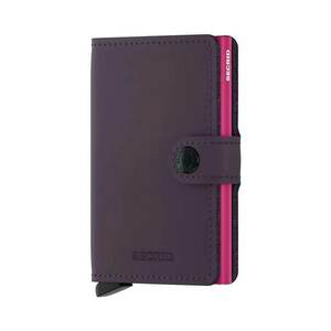 Secrid portofel de piele Miniwallet Matte Dark Purple-Fuchsia culoarea violet imagine