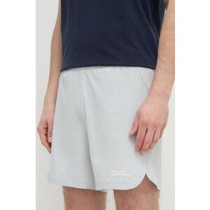 Jack Wolfskin pantaloni scurti sport Prelight 2in1 barbati, culoarea gri imagine