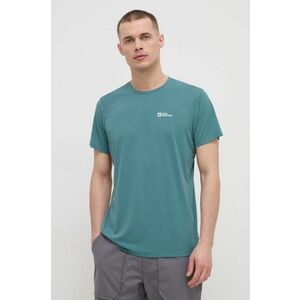 Jack Wolfskin tricou sport Prelight Trail culoarea verde, neted imagine