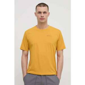 Jack Wolfskin tricou sport Delgami culoarea galben, neted, 1809811 imagine