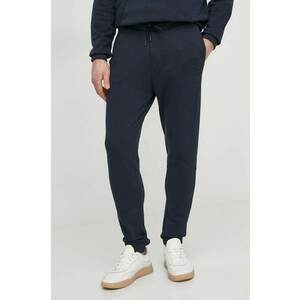 BOSS Orange pantaloni de trening din bumbac culoare albastru melange imagine