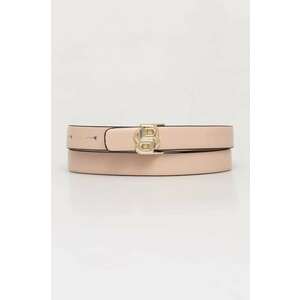 BOSS curea de piele cu două fețe femei, culoarea bej 50517469 imagine