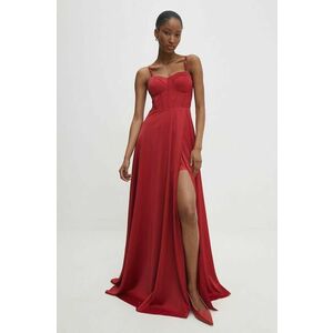 Answear Lab rochie culoarea rosu, maxi, evazată imagine