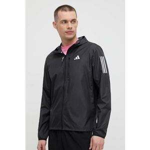 adidas Performance jachetă de alergare Own the Run culoarea negru, de tranziție IN1483 imagine