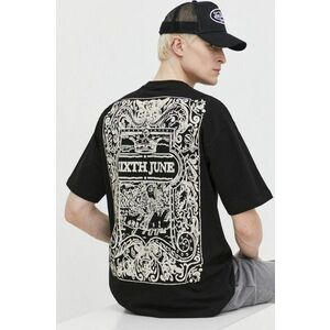 Sixth June tricou din bumbac barbati, culoarea negru, cu imprimeu imagine