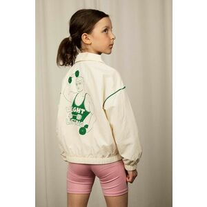 Mini Rodini geacă bomber pentru copii Weight lifting culoarea alb imagine