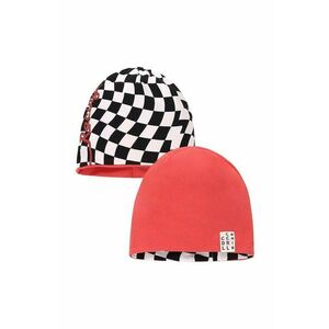 Coccodrillo sapca reversibila pentru copii culoarea rosu, din tesatura neteda imagine