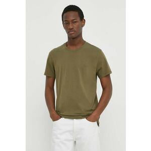 Levi's tricou din bumbac 2-pack barbati, culoarea verde, neted imagine