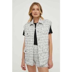 Sisley vesta femei, culoarea gri, un singur rand de nasturi imagine