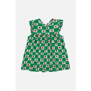 Bobo Choses rochie din bumbac pentru copii culoarea verde, mini, evazată imagine