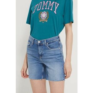 Tommy Jeans pantaloni scurți femei, uni, high waist DW0DW18328 imagine