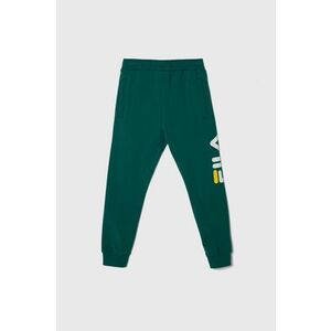 Fila pantaloni de trening pentru copii culoarea verde, cu imprimeu imagine