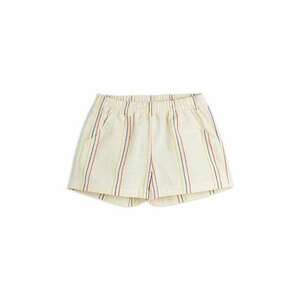 Mini Rodini pantaloni scurți din amestec de in pentru copii culoarea alb, modelator imagine