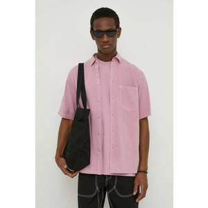 Samsoe Samsoe camasa barbati, culoarea violet, cu guler clasic, regular imagine