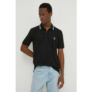 PS Paul Smith tricou polo barbati, culoarea negru, neted imagine